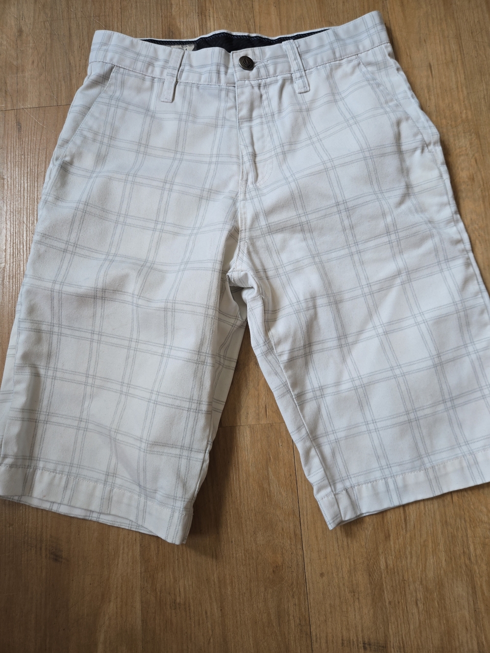 Volcom White Plaid Boys Shorts